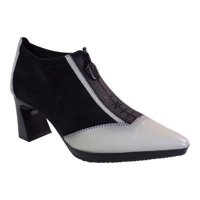 Hispanitas Γυναικεία Mποτάκια Ankle Boot atlanta black-white BHI254324 Μαύρο-Λευκό