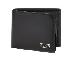 GUESS Αντρικά Πορτοφόλια New Boston SMNEBRLEA24-blk Μαύρο