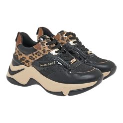 Renato Garini Γυναικεία Παπούτσια Sneakers 164-19R Μαύρο Λεοπάρ Μπρονζέ V119R16440T7