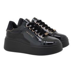 Renato Garini Γυναικεία Παπούτσια Sneakers 885-19R Μαύρο Βερνί Μαύρο Βελούδο V119R885322X