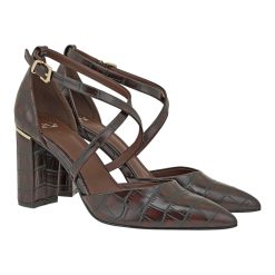 Exe Shoes Γυναικείες Γόβες 700-288 Καφέ Κροκό Ματ V170028842R9