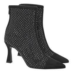 Exe Shoes Γυναικεία Μποτάκια 700-222  Μαύρο Καστόρι Μαύρο Στράς  V37002224A93
