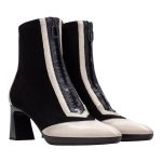 Hispanitas Γυναικεία Mποτάκια Ankle Boot atlanta black-white BHI254186 Μαύρο-Λευκό