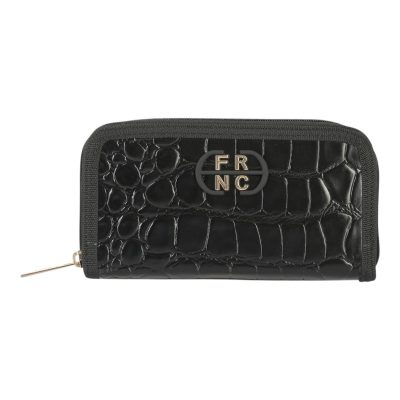 FRNC FRANCESCO Γυναικεία Πορτοφόλια W-5904 BLK Μαύρο Κροκό