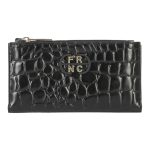 FRNC FRANCESCO Γυναικεία Πορτοφόλια W-5906 BLK Μαύρο Κροκό