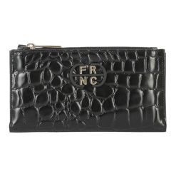 FRNC FRANCESCO Γυναικεία Πορτοφόλια W-5906 BLK Μαύρο Κροκό
