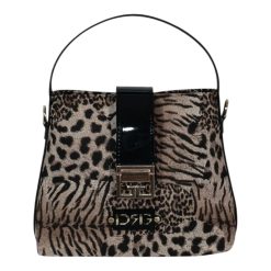 De Raggi Γυναικείες Τσάντες Χειρός-Χιαστί Tiger Eye Claw 25922-1311 Μαύρο-Λεοπάρ
