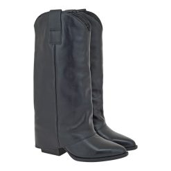 CARLA CORTEZ Γυναικεία Μπότα COW BOY 16W-036 Μαύρο Δέρμα V216W0364002