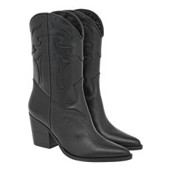 TSAKIRIS MALLAS Shoes Γυναικεία Μπότα Δερμάτινη 100-527 Μαύρο Δέρμα V31005274002