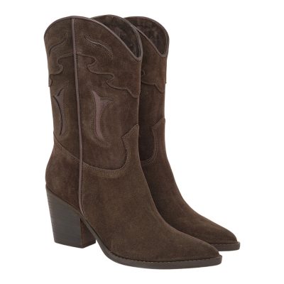TSAKIRIS MALLAS Shoes Γυναικεία Μπότα Δερμάτινη 100-527 Καφέ Καστόρι V31005274504