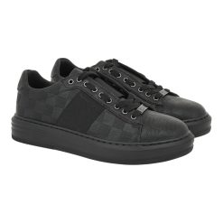 Renato Garini Ανδρικά παπούτσια Sneakers 700-683 Μαύρο Στάμπα V57006832S41
