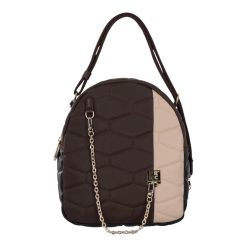 FRNC FRANCESCO Τσάντα Γυναικεία Πλάτης-Backpack 4932 MLT Καφέ-Μπέζ-Μαύρο