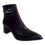 Fardoulis Shoes Γυναικεία Παπούτσια Μποτάκια 556-21M  Μαύρο Δέρμα