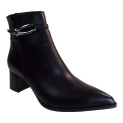 Fardoulis Shoes Γυναικεία Παπούτσια Μποτάκια 556-21M  Μαύρο Δέρμα
