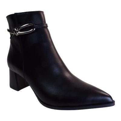Fardoulis Shoes Γυναικεία Παπούτσια Μποτάκια 556-21M  Μαύρο Δέρμα