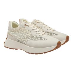 Renato Garini Γυναικεία Παπούτσια Sneakers 418-19R Μπέζ Καστόρι Δαντέλα W119R41833X2