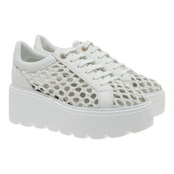 Renato Garini Γυναικεία Παπούτσια Sneakers 611-19R Λευκό Πλεκτό W119R611326M