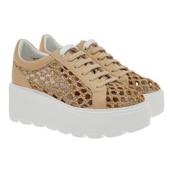 Renato Garini Γυναικεία Παπούτσια Sneakers 611-19R Μπέζ Πλεκτό W119R6113586