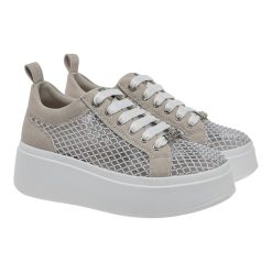 Renato Garini Γυναικεία Παπούτσια Sneakers 615-19R Off White Φιλτιρέ Στρας W119R61534V4