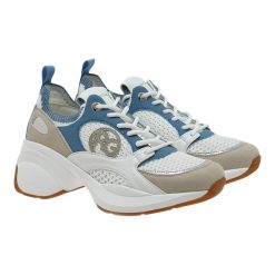 Renato Garini Γυναικεία Παπούτσια Sneakers 650-19R Λευκό Σιέλ W119R6503481