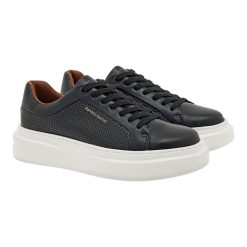 Renato Garini Ανδρικά παπούτσια Sneakers 700-033 Μαύρο Πλεκτό W57000333574