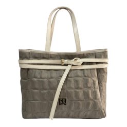 FRNC FRANCESCO Τσάντα Γυναικεία Χειρός-Ώμου 6104 ELE Γκρί