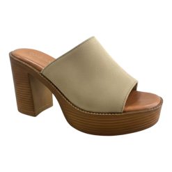 Commanchero Γυναικείες Πέδιλα 51008-428 Μπέζ Δέρμα