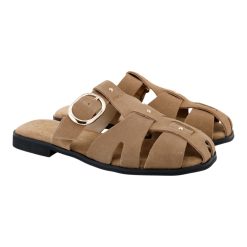 Exe Shoes Γυναικεία Παπούτσια FLATS MULES 03R-351 Μπέζ Σκούρο Καστόρι W403R351138Z