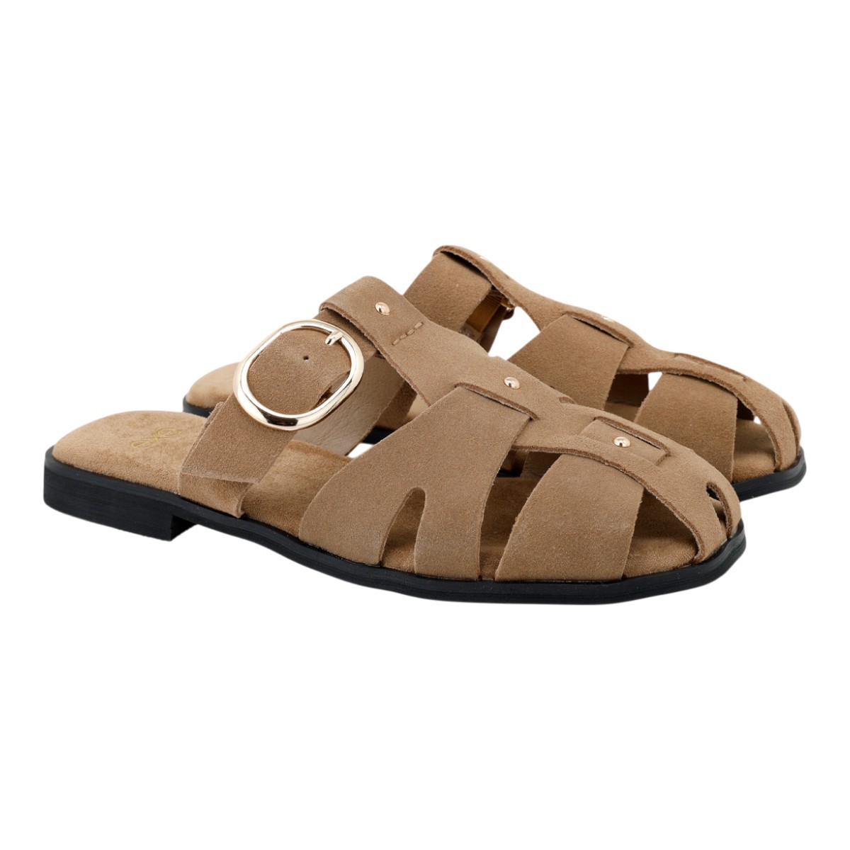 Exe Shoes Γυναικεία Παπούτσια FLATS MULES 03R-351 Μπέζ Σκούρο Καστόρι W403R351138Z