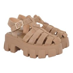 Renato Garini Γυναικεία Πλατφόρμες FLATFORMS 03R-609 Μπέζ Σκούρο Καστόρι W403R609338Z