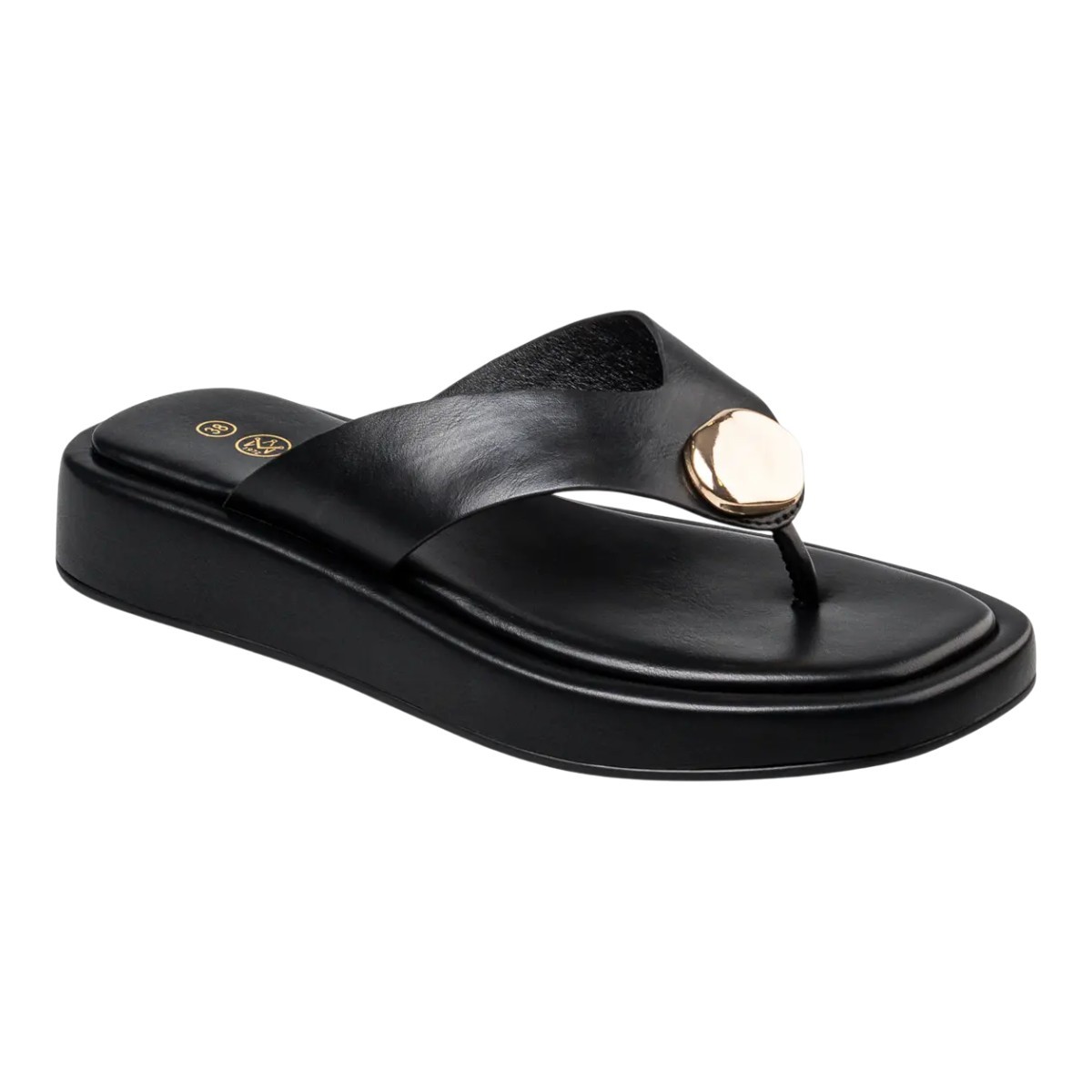 Envie Shoes Γυναικείες Παντόφλες FLATFORM THONG SANDALS E32-23020-34 Μαύρο
