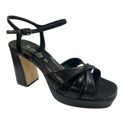 Fardoulis shoes Γυναικεία Παπούτσια Πέδιλα 641-11A Μαύρο Δέρμα