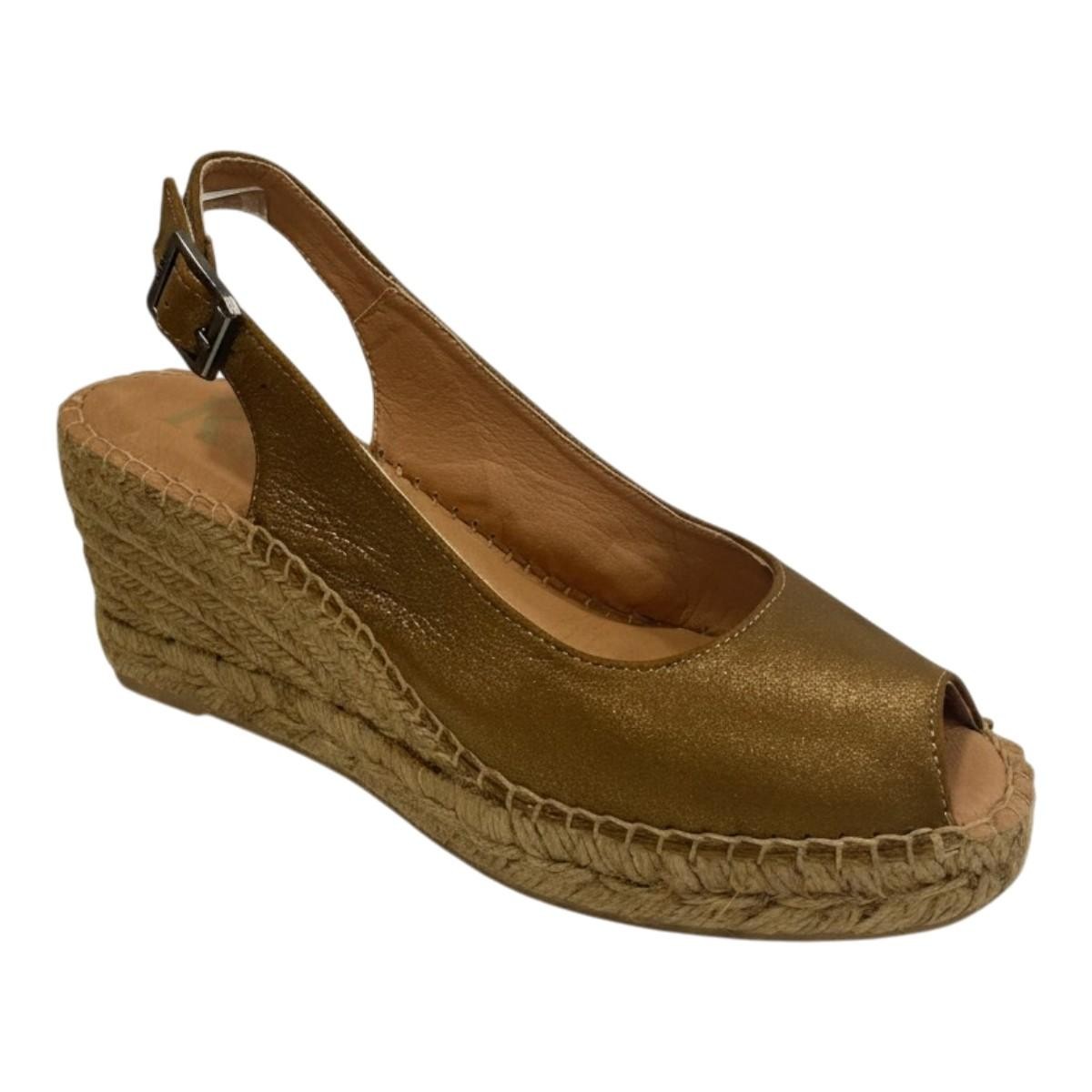 KANNA Γυναικεία Παπούτσια Εσπαντρίγιες 26KV0705 Χρυσό Μεταλλικό