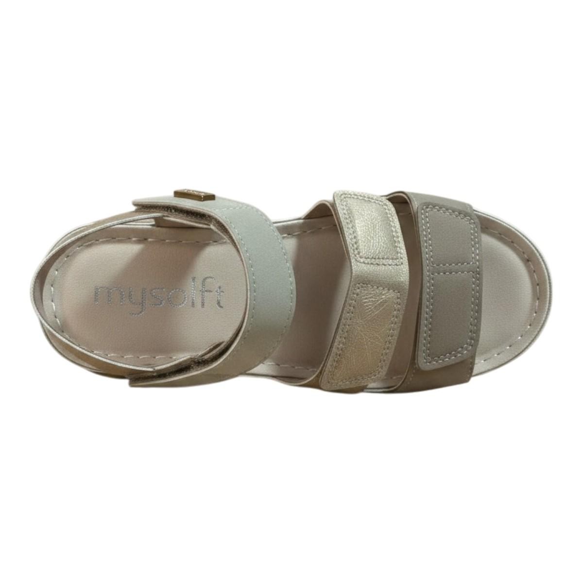 My soft Γυναικεία Παπούτσια Πέδιλα Ανατομικά 26M192 Πλατίνα φωτογραφία