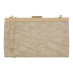Exe Bags Γυναικεία Τσάντα Φάκελος Clutches Χειρός 700-005 Μπέζ Πλατίνα Στάμπα W6700005973Z