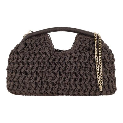 Exe Bags Γυναικεία Τσάντα Φάκελος Clutches Χειρός 700-118 Καφέ Ψάθα W6700118967G