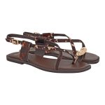 Exe Shoes Γυναικεία Παπούτσια FLATS Πέδιλα 19A-026 Μπέζ Καφέ COW ΠΟΝΥ ΧΡΥΣΟ W419A02610W1