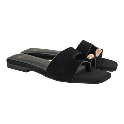 Exe Shoes Γυναικεία Παπούτσια FLATS MULES 59H-070 Μαύρο Καστόρι W459H0702004