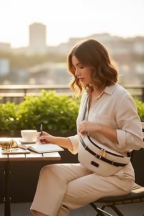 De Raggi Γυναικείες Τσάντες Belt Bag 26132-1307 Ταμπά - Image 4