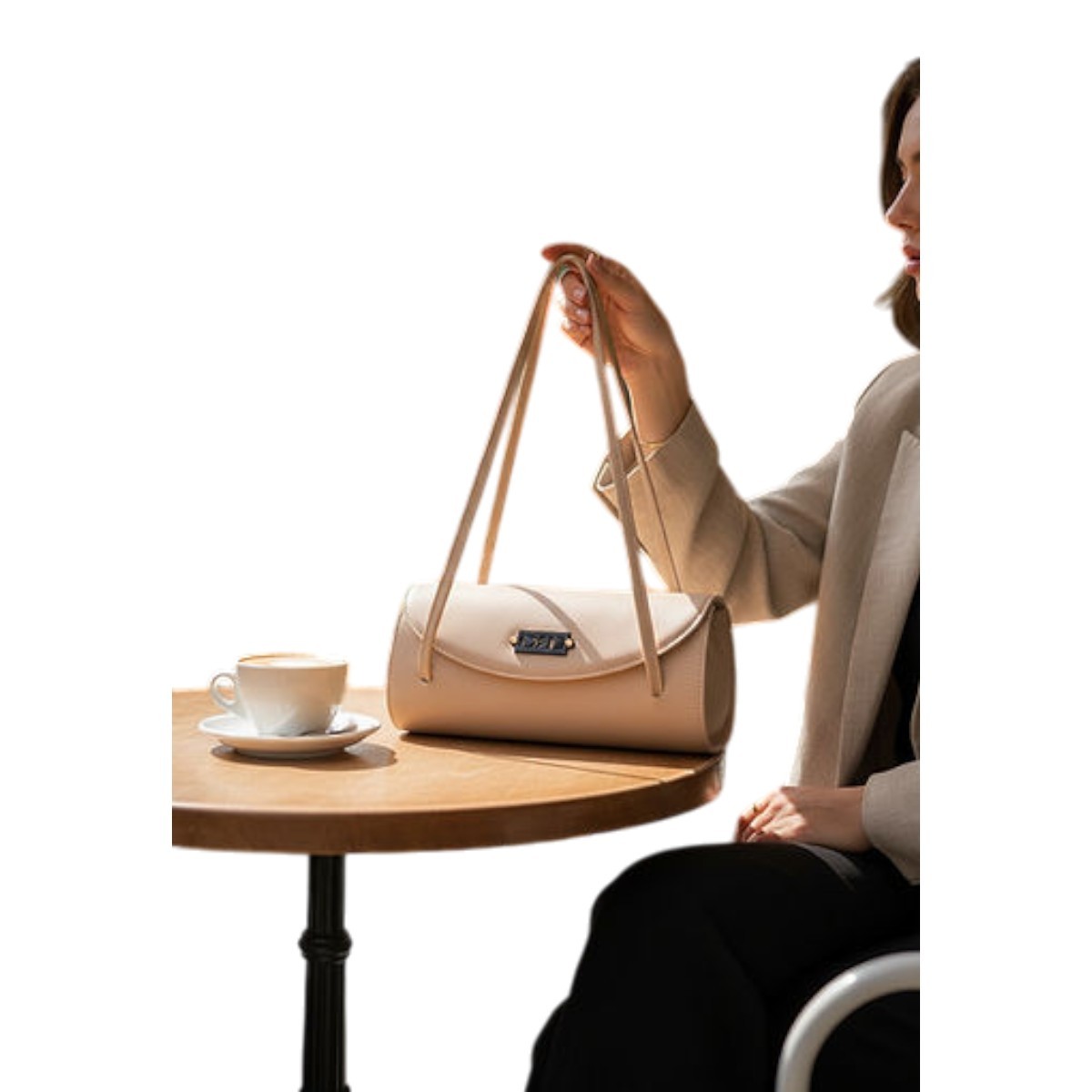 De Raggi Γυναικείες Τσάντες Ωμού Champagne Elegant Shoulder 26128-1205 Μπέζ - Image 4