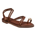 Envie Shoes Γυναικεία Πέδιλα FLAT SANDALS E96-23330-28 Καφέ
