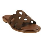Myconian Greek Sandals Γυναικεία Παπούτσια Παντόφλες 21185 Καφέ