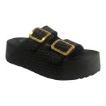 Myconian Greek Sandals Γυναικεία Παπούτσια Πέδιλα 29222 Μαύρο