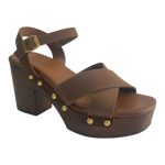 Myconian Greek Sandals Γυναικεία Παπούτσια Πέδιλα 31421 Καφέ