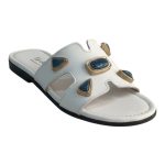 Fardoulis shoes Γυναικείες Παντόφλες 164-49 Λευκό Δέρμα